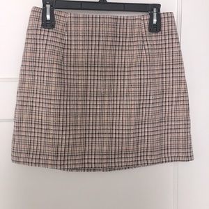 Pink Lily Plaid Mini Skirt